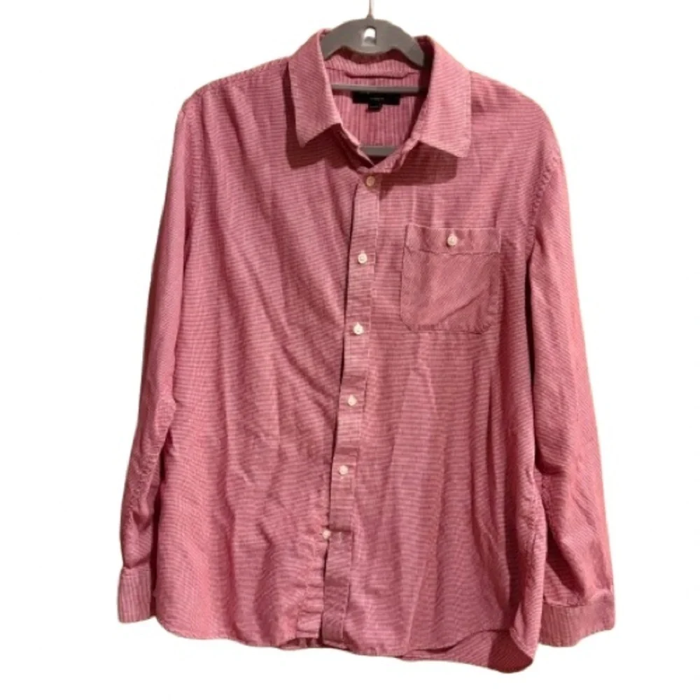 Banana Republic Red Checkered Button-Down Shirt size L